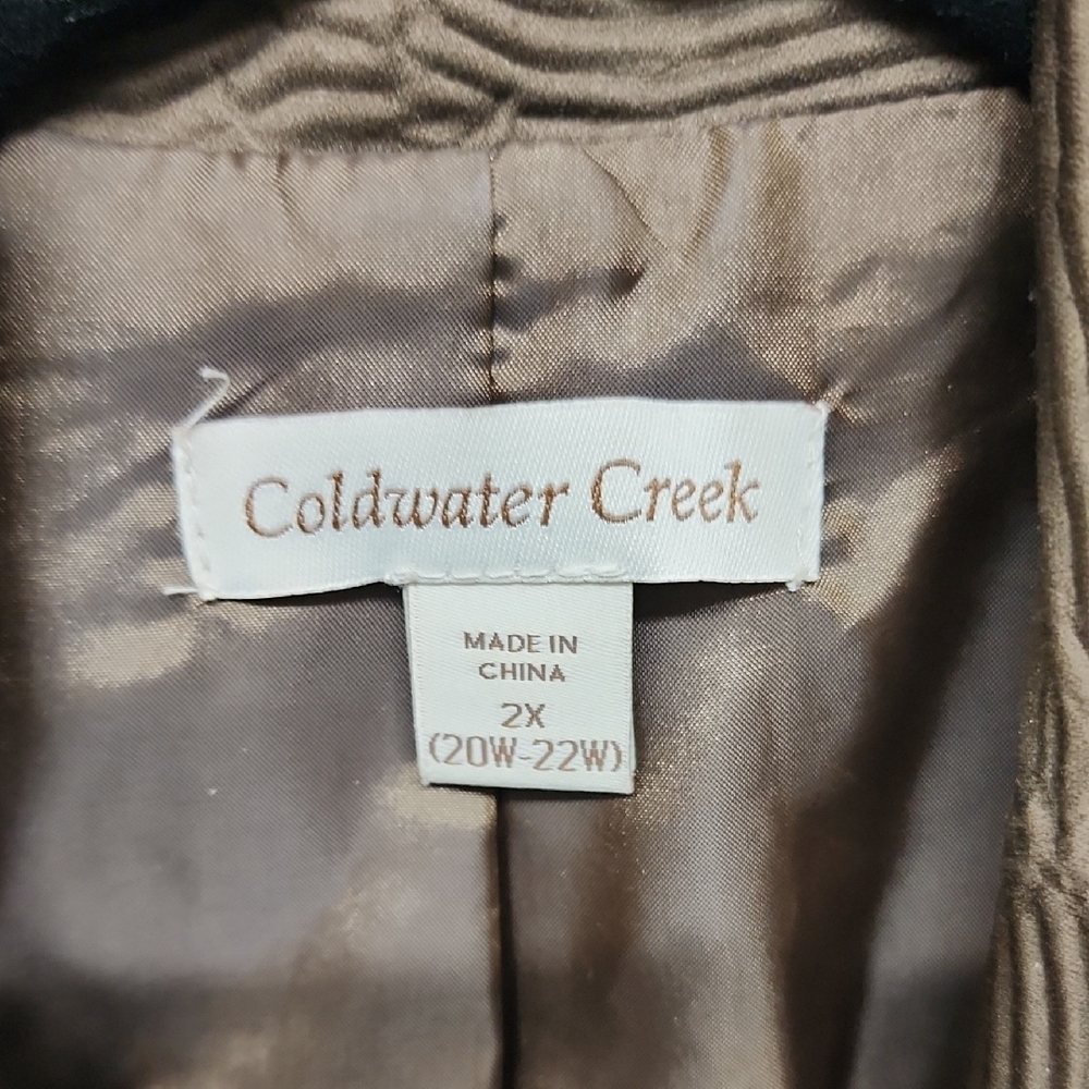 Coldwater Creek Brown Textured Suit Jacket sz 2X - Picture 2 of 8